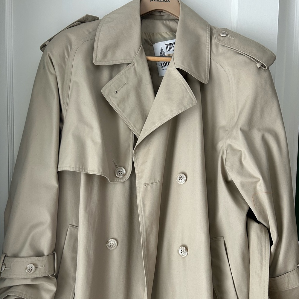 London Fog Tan Trench Rain Coat
